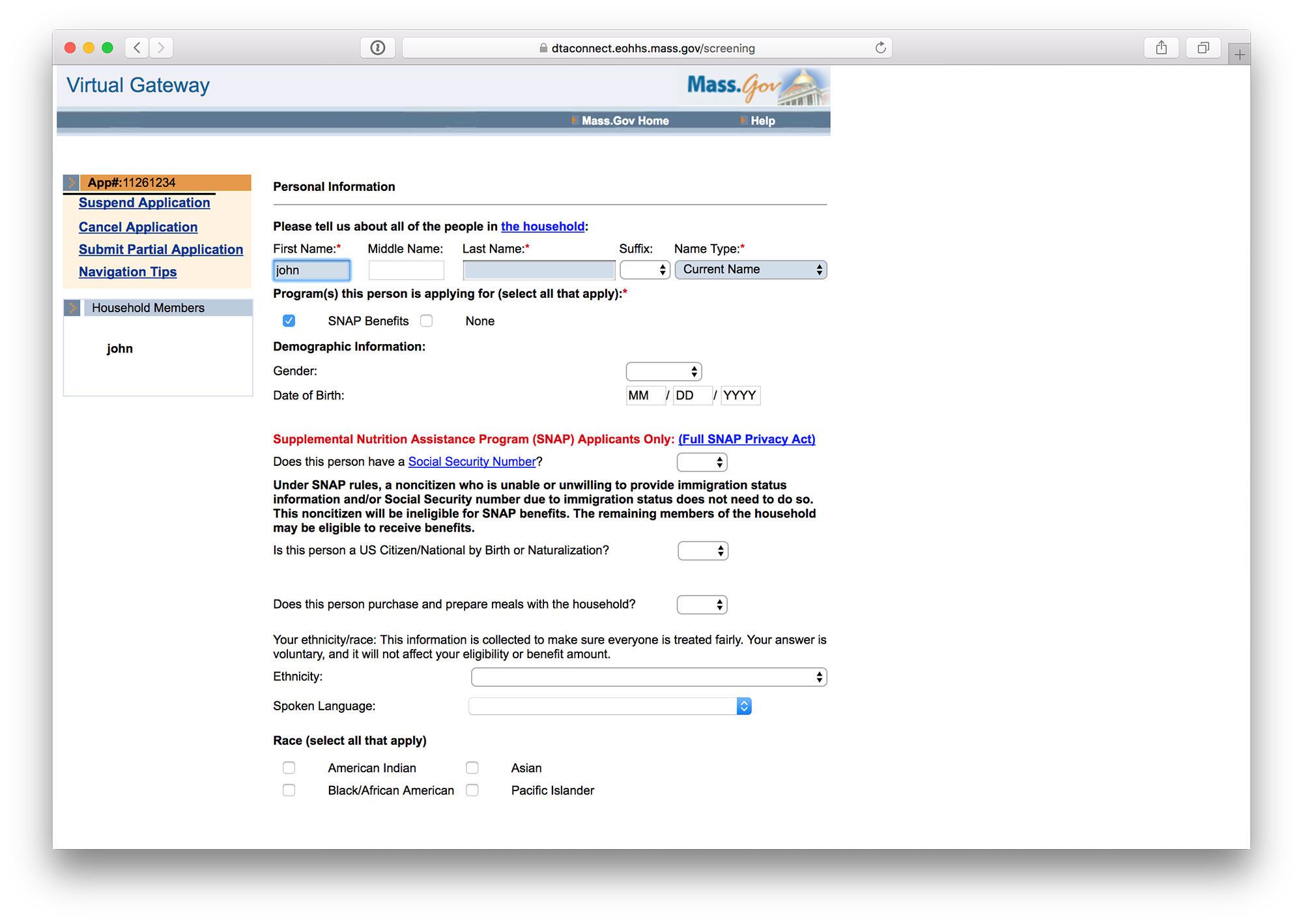 The original workflow of the screener, application, and account set up.